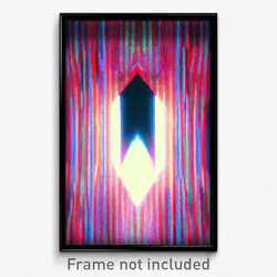 Pixel Art Poster - Noteworthy Hyperspace (8 Bit Psychedelic Video Game Print)