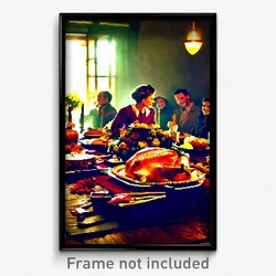 Pixel Art Poster - Stupendous Thanksgiving (8 Bit Psychedelic Video Game Print)