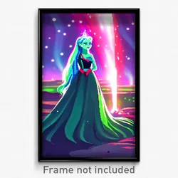 Pixel Art Poster - Slimy Aurora (8 Bit Psychedelic Trippy Video Game Print)