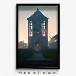 Pixel Art Poster - Tall Parsonage (8 Bit Psychedelic Trippy Video Game Print)