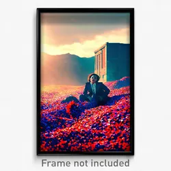 Pixel Art Poster - Blissful Dump (8 Bit Psychedelic Trippy Video Game Print)