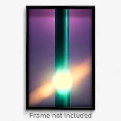 Pixel Art Poster - Flickering Beacon (8 Bit Psychedelic Trippy Video Game Print)