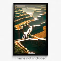 Pixel Art Poster - Lavish Trenches (8 Bit Psychedelic Trippy Video Game Print)