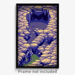 Pixel Art Poster - Bleak Burrow (8 Bit Psychedelic Trippy Video Game Print)