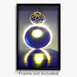Pixel Art Poster - Spherical Crown (8 Bit Psychedelic Trippy Video Game Print)
