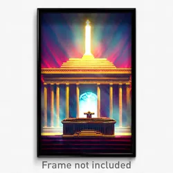 Pixel Art Poster - Deadly Tabernacle (8 Bit Psychedelic Trippy Video Game Print)