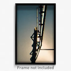 Pixel Art Poster - Menacing Ladder (8 Bit Psychedelic Trippy Video Game Print)