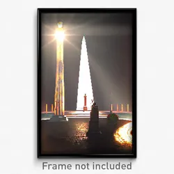 Pixel Art Poster - Dangerous Obelisk (8 Bit Psychedelic Trippy Video Game Print)