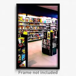 Pixel Art Poster - Brilliant Comic Book Store (8 Bit Video Game Print)