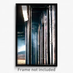 Pixel Art Poster - Steel Trenches (8 Bit Psychedelic Trippy Video Game Print)