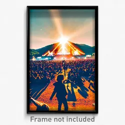 Pixel Art Poster - Enormous Festival (8 Bit Psychedelic Trippy Video Game Print)