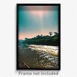 Pixel Art Poster - Wiry River (8 Bit Psychedelic Trippy Weird Video Game Print)