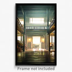 Pixel Art Poster - Wonderful Barracks (8 Bit Psychedelic Video Game Print)