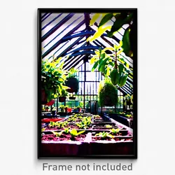 Pixel Art Poster - Whopping Greenhouse (8 Bit Psychedelic Video Game Print)
