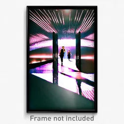 Pixel Art Poster - Cool Catwalk (8 Bit Psychedelic Trippy Video Game Print)