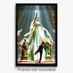Pixel Art Poster - Flawless Statue (8 Bit Psychedelic Trippy Video Game Print)
