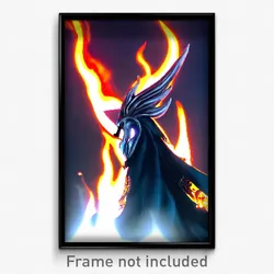 Pixel Art Poster - Esteemed Flame (8 Bit Psychedelic Trippy Video Game Print)