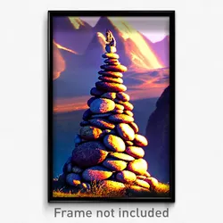 Pixel Art Poster - Meek Cairn (8 Bit Psychedelic Trippy Weird Video Game Print)