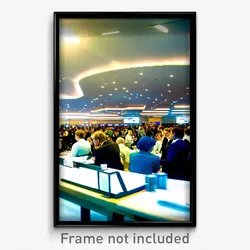 Pixel Art Poster - Bustling Meeting Place (8 Bit Psychedelic Video Game Print)