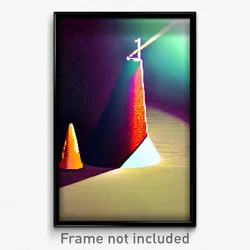 Pixel Art Poster - Cool Cone (8 Bit Psychedelic Trippy Weird Video Game Print)