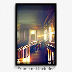 Pixel Art Poster - Empty Mansion (8 Bit Psychedelic Trippy Video Game Print)