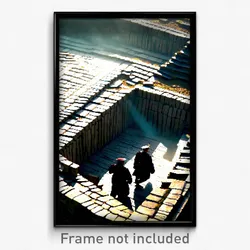 Pixel Art Poster - Esteemed Trenches (8 Bit Psychedelic Trippy Video Game Print)