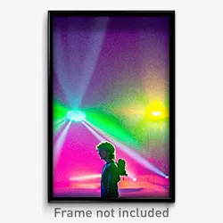 Pixel Art Poster - Bright County (8 Bit Psychedelic Trippy Video Game Print)