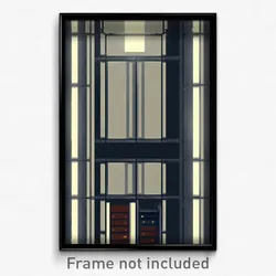 Pixel Art Poster - Rectangular Armoury (8 Bit Psychedelic Video Game Print)