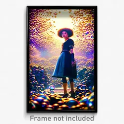 Pixel Art Poster - Bubbly Rookery (8 Bit Psychedelic Trippy Video Game Print)