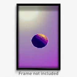 Pixel Art Poster - Pure Jupiter (8 Bit Psychedelic Trippy Video Game Print)