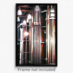 Pixel Art Poster - Metallic Armoury (8 Bit Psychedelic Trippy Video Game Print)