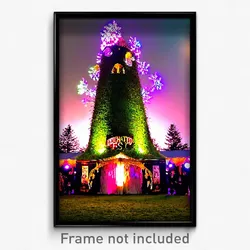 Pixel Art Poster - Enchanted Fest (8 Bit Psychedelic Trippy Video Game Print)