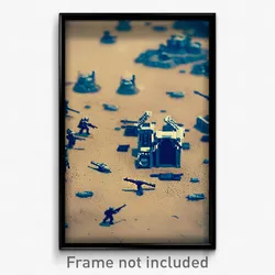 Pixel Art Poster - Tiny Battlefield (8 Bit Psychedelic Trippy Video Game Print)