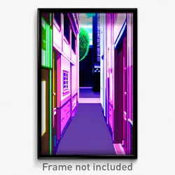 Pixel Art Poster - Anime Like Alley (8 Bit Psychedelic Trippy Video Game Print)