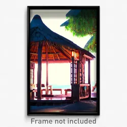 Pixel Art Poster - Pleasant Hut (8 Bit Psychedelic Trippy Video Game Print)