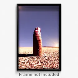 Pixel Art Poster - Rough Shaft (8 Bit Psychedelic Trippy Weird Video Game Print)