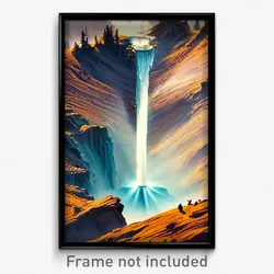 Pixel Art Poster - Warped Geyser (8 Bit Psychedelic Trippy Video Game Print)