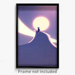 Pixel Art Poster - Curvy Outer Space (8 Bit Psychedelic Trippy Video Game Print)