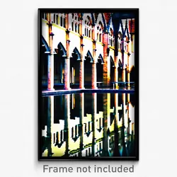 Pixel Art Poster - Reflecting Cloister (8 Bit Psychedelic Video Game Print)