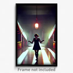 Pixel Art Poster - Quirky Darkness (8 Bit Psychedelic Trippy Video Game Print)