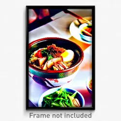 Pixel Art Poster - Graceful Ramen (8 Bit Psychedelic Trippy Video Game Print)