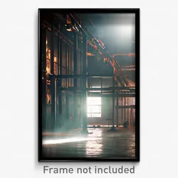 Pixel Art Poster - Unnatural Foundry (8 Bit Psychedelic Trippy Video Game Print)