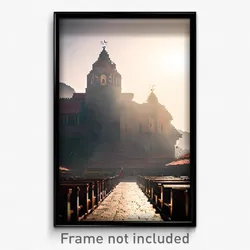 Pixel Art Poster - Gregarious Monastery (8 Bit Psychedelic Video Game Print)