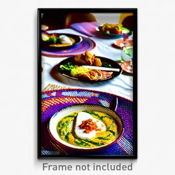 Pixel Art Poster - Shifty Mexican Plate (8 Bit Psychedelic Video Game Print)