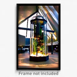 Pixel Art Poster - Monumental Terrarium (8 Bit Psychedelic Video Game Print)