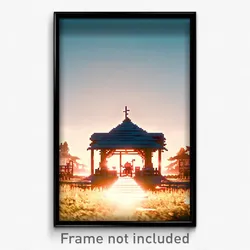 Pixel Art Poster - Heavenly Camp (8 Bit Psychedelic Trippy Video Game Print)