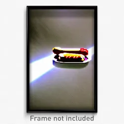 Pixel Art Poster - Small Hot Dog (8 Bit Psychedelic Trippy Video Game Print)