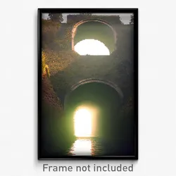 Pixel Art Poster - Hidden Aquaduct (8 Bit Psychedelic Trippy Video Game Print)