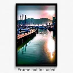 Pixel Art Poster - Cultured Marina (8 Bit Psychedelic Trippy Video Game Print)