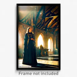 Pixel Art Poster - Bronze Friary (8 Bit Psychedelic Trippy Video Game Print)